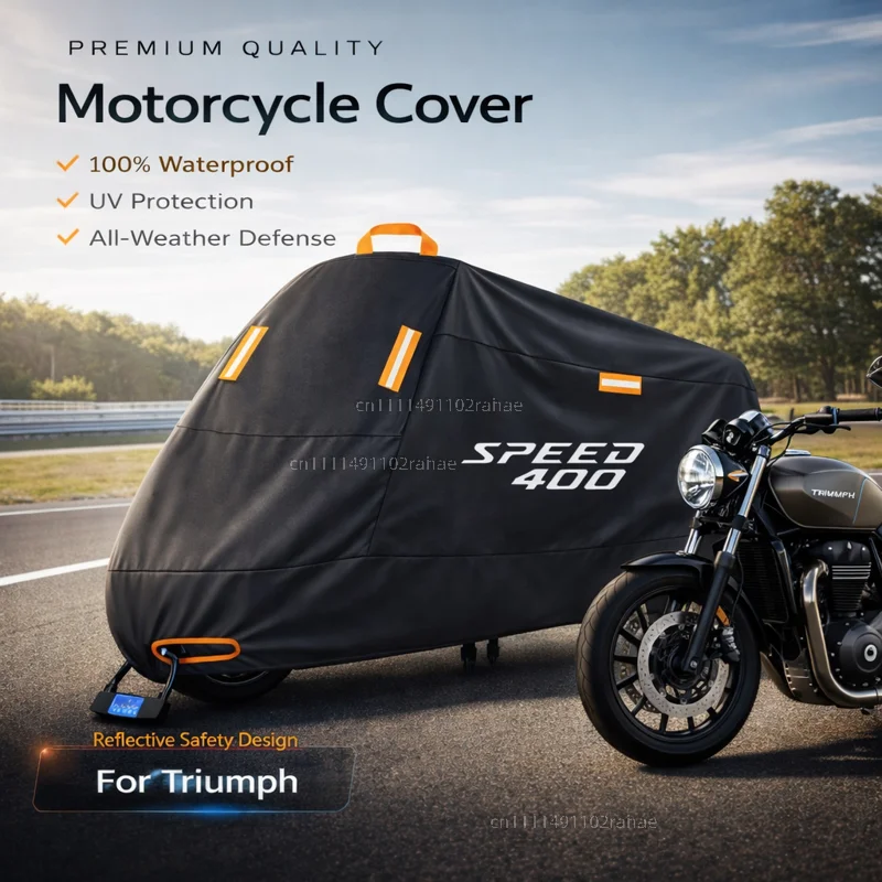 

Чехол для мотоцикла Triumph 400X 2023, водонепроницаемый, сверхпрочный, из полиэстера, с защитой от ультрафиолета, для улицы, от дождя, пыли и солнца