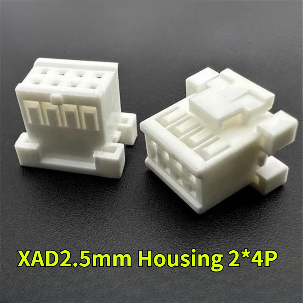 10-100Pcs/lot XAD2.54mm Double Row Housing with Lock Buckle Pitch 2.54mm 2*4P/5P/6P/7P/8P/9P/10P Plug Spring Terminal Connector