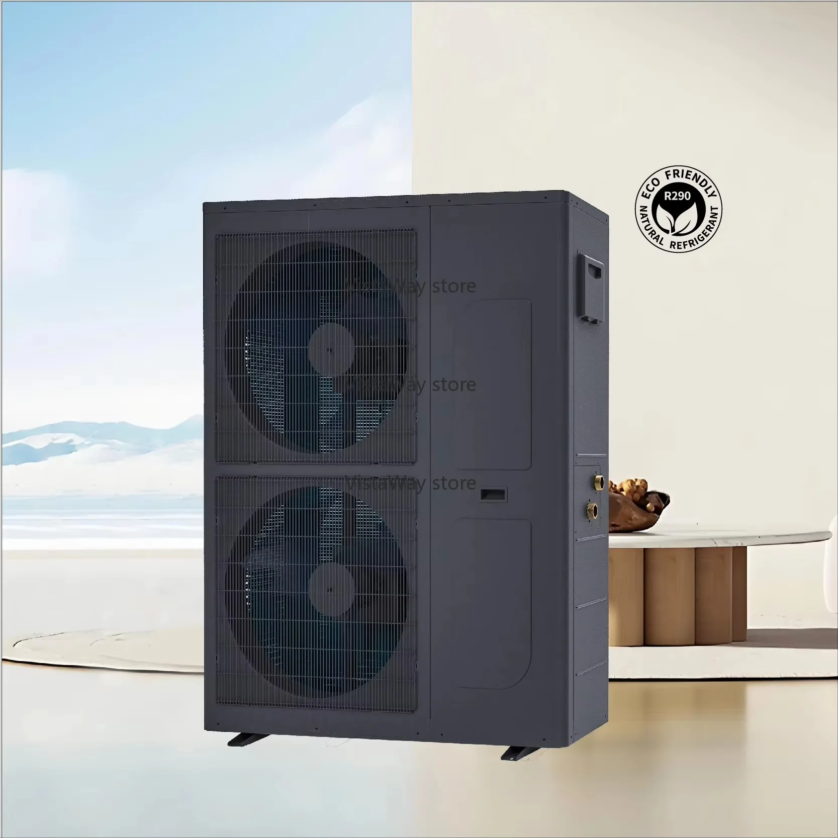 Monobloc Electric R290 High Efficiency Air Source DC Inverter Air to Water Heat Pump ERP:A+++ Energy Floor Heating Water Heater