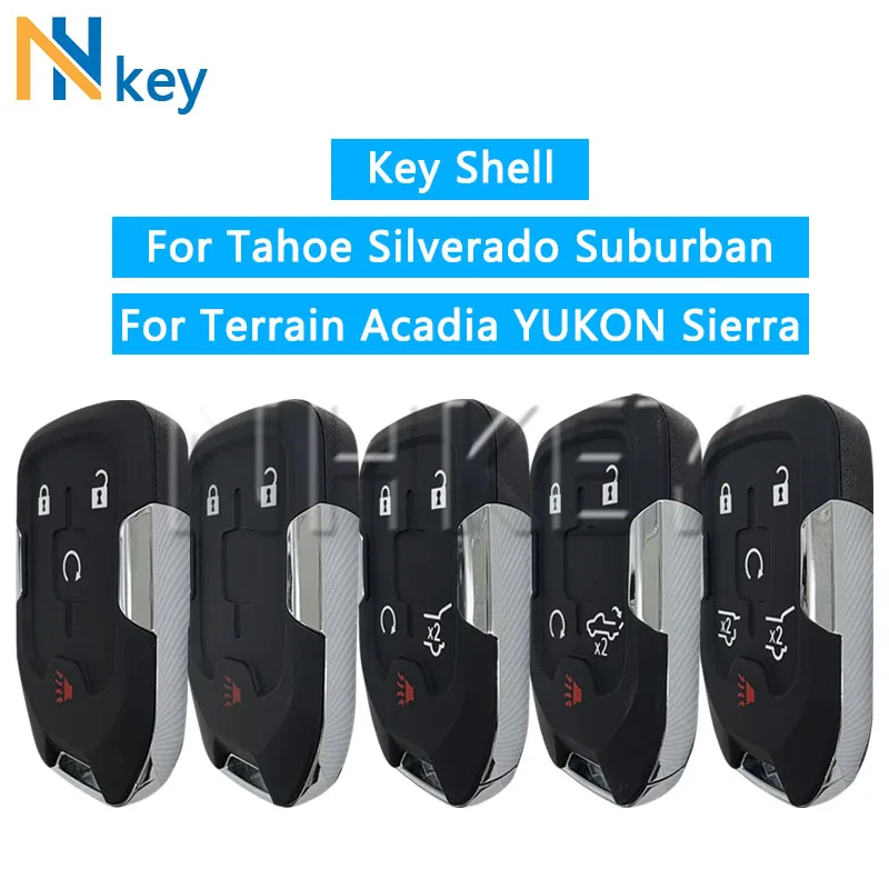 NH KEY Remote Key Shell Fob For Tahoe Silverado Suburban For Terrain Acadia YUKON Sierra 3/4/5/6 Buttons