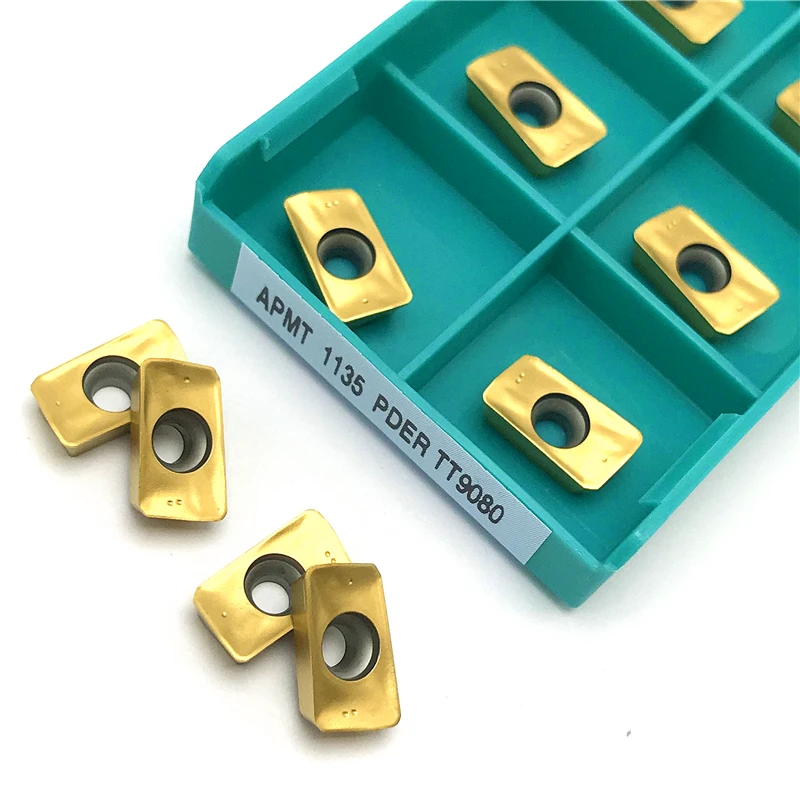 APMT1604 PDER TT9080 Inserto in metallo duro Utensili per tornio in metallo Inserto per fresatura per portautensili BAP400 Utensile da taglio APMT 1604 di alta qualità