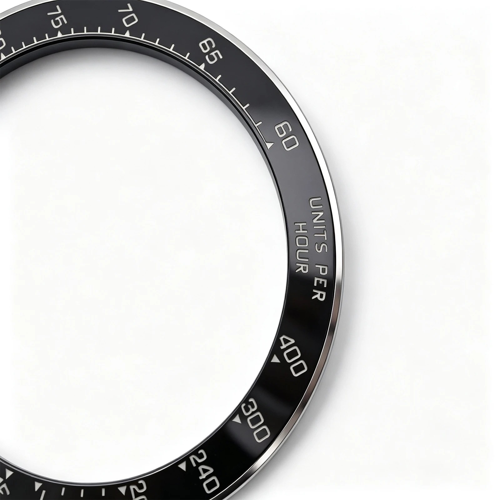 Anthracite Ceramic Bezel Insert for RLX Daytoona 126502 40mm, Tungsten Carbide Cerachrom Style Replacement, Aftermarket Part
