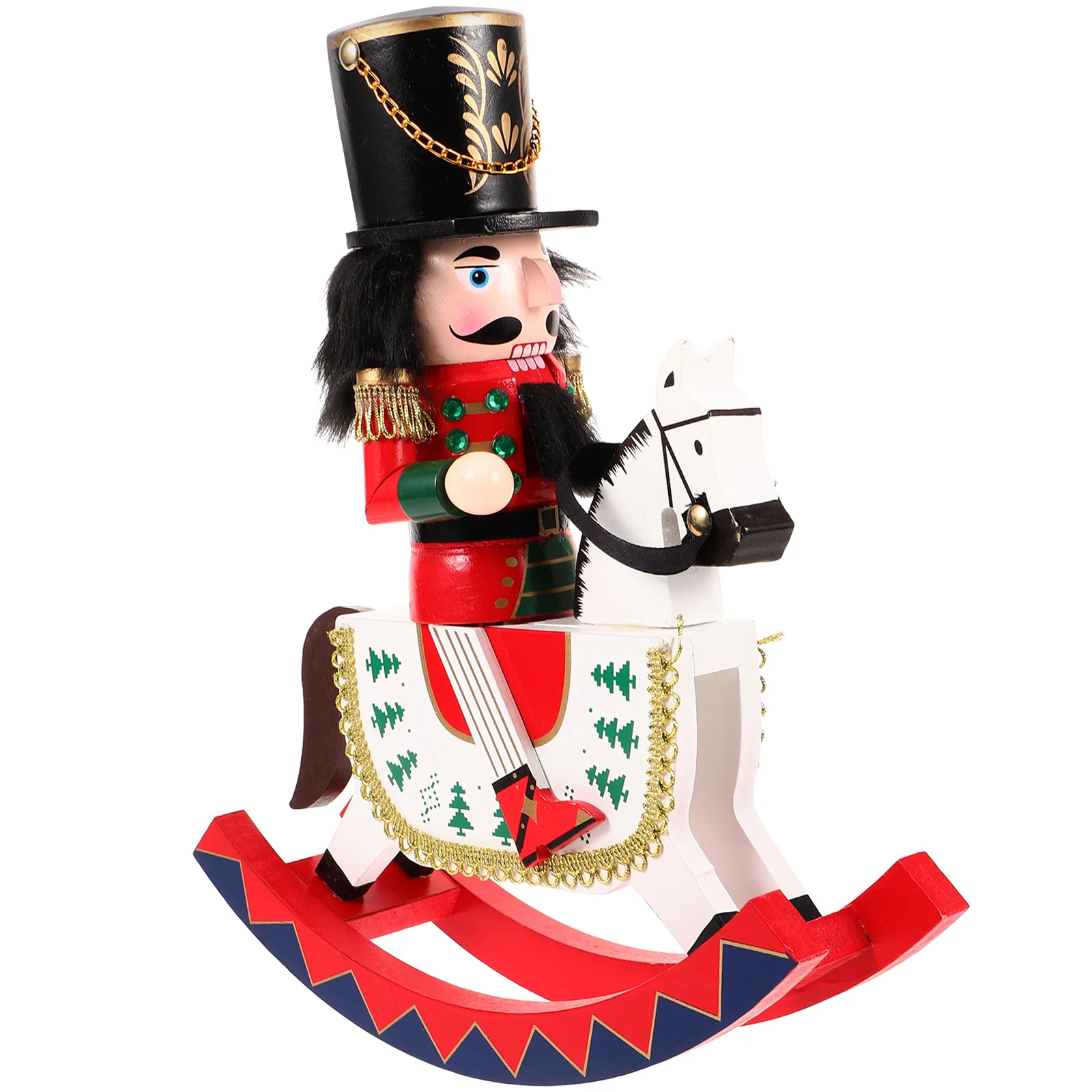 

Merry Nutcracker Ornament Decor Christmas Decoration Outdoor Red Wooden Figurine