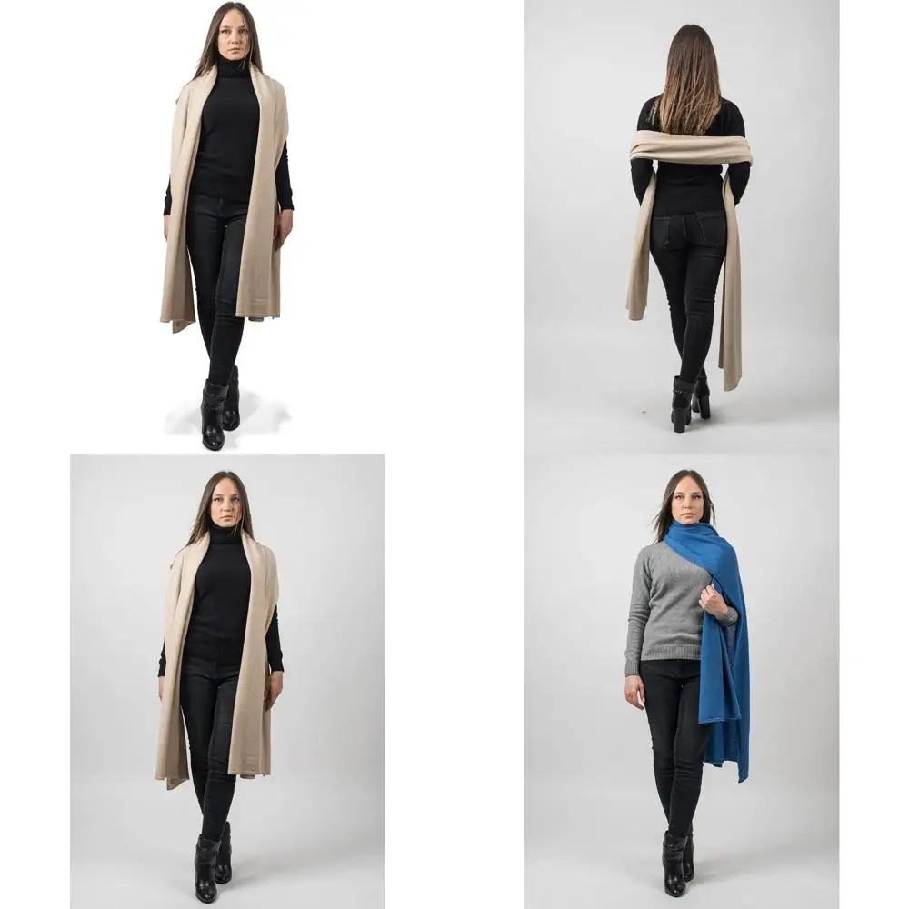 

Роскошный палантин из регенерированного кашемира — итальянское изготовление — женский один размер — устойчивый модный аксессуар