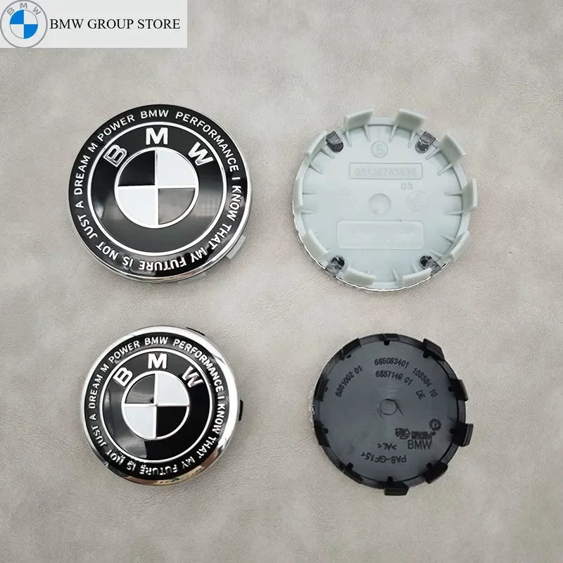 BMW GROUP 4Pcs 56MM 68MM Car Wheel Center Caps Emblem For BMW M E36 E39 E46 E60 E90 E90 F01 F10 F30 G01 G20 G21 G30 G11 F15 X5