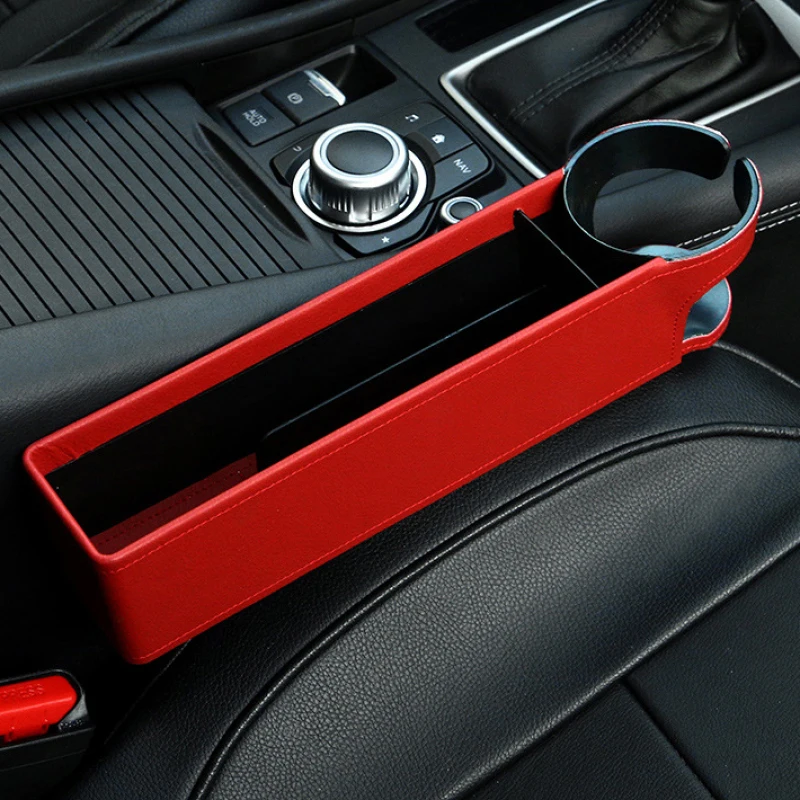 

Universal Multifunctional Car Seat For Gap Storage Box For Pocket Organizer Phone Card With Cup Holder Pu Case For Pocket