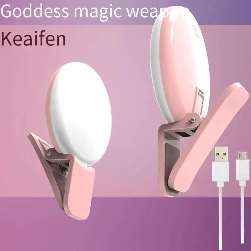 Mini Q cellulare luce di riempimento Led Anchor Photo Beauty Lamp Tik Tok Live Stream Selfie Stick