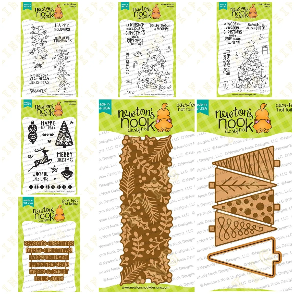 

Christmas Tree Bells Holly Metal Cutting Dies Stamps Hot Foil For DIY Scrapbooking Decorative Embossing Handcraft Die Cutting