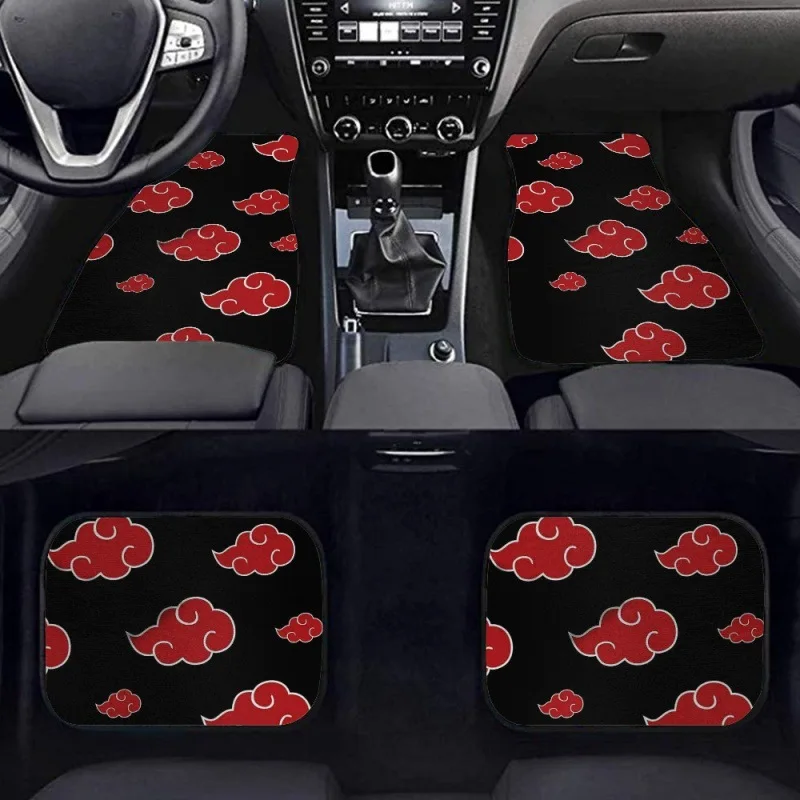 

Универсальный автомобильный коврик Наруто, 4 шт., авто передний и задний автомобильный ковер, коврики, аниме, автомобильный интерьер, аксессуары для ковров