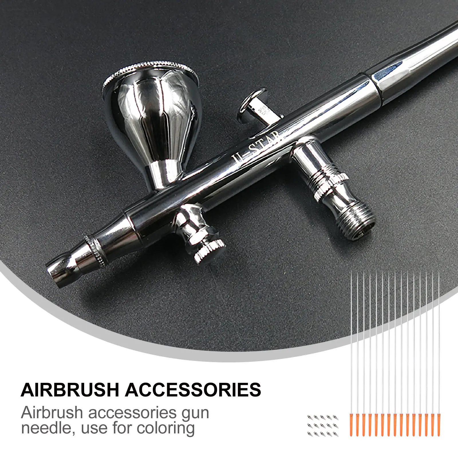 Airbrush Needle Nozzle Set 02mm Replacement Parts Compatible with 130 470 Models Cleaning Accessories