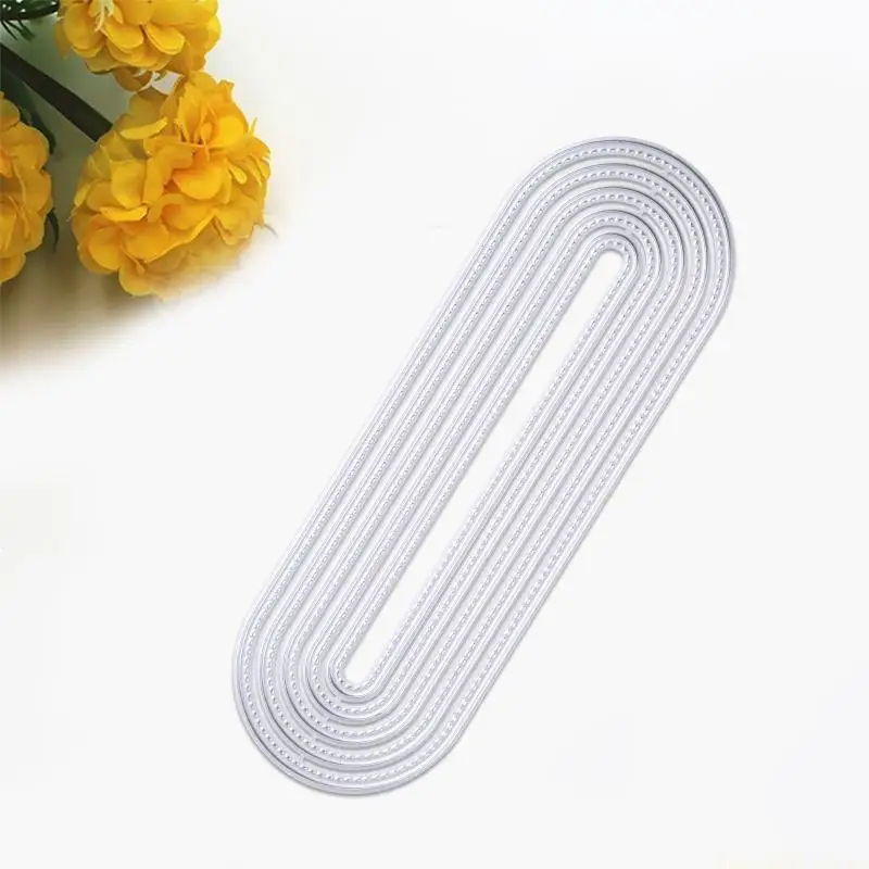 QX2E Nested Oval Metal Die Cuts Exquisite Scrapbooking Embossing Template DIY Holiday Greeting Card Making Supplies