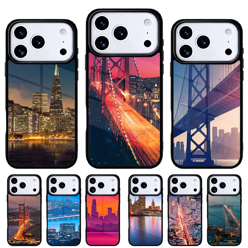 Funda iluminada horizonte San Francisco para iPhone Pro Max