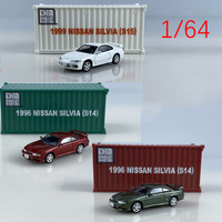 DM Container Diecast Master Nissan 1:64 Silvia S14 S15 Alloy Car Model Silvia Nissan Play Vehicles Original Box Toys for Boys