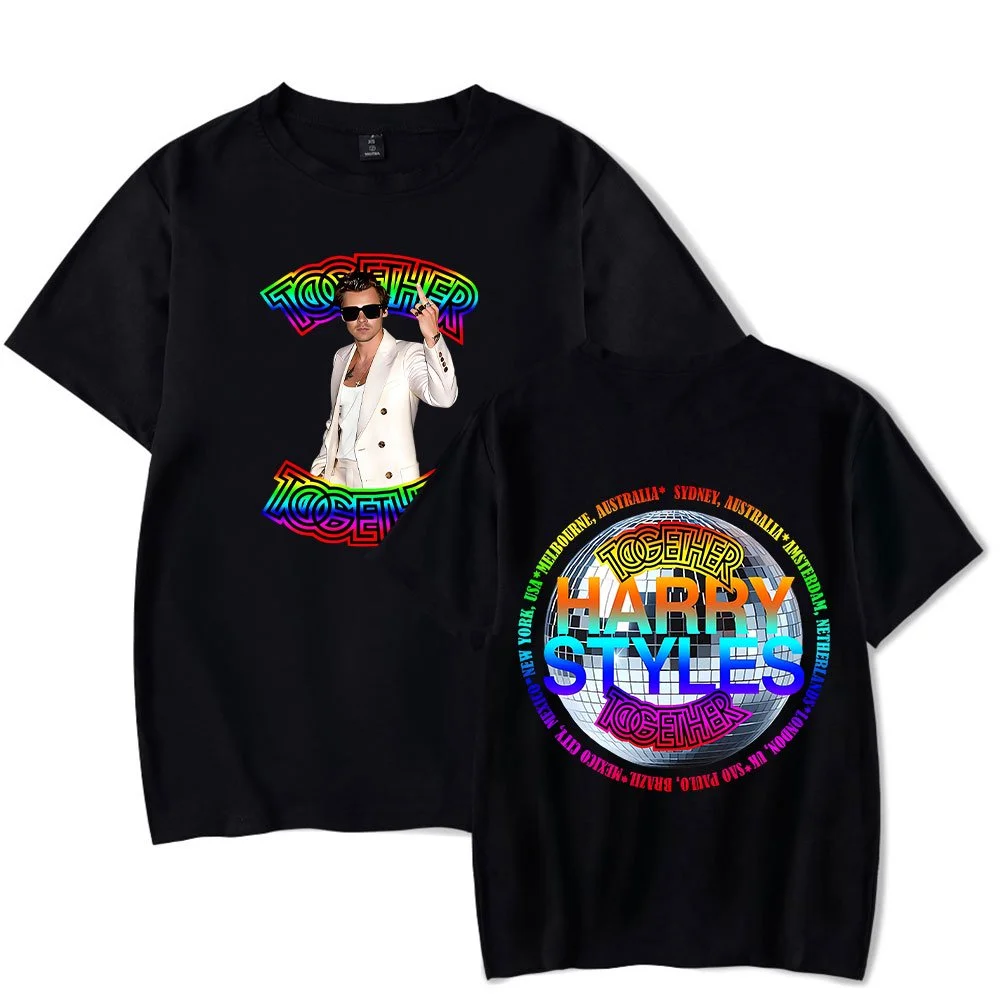 Together Together Tour 2026 Merch Print T-Shirt Short Sleeve Tee, Disco style Streetwear Top for Music Fans Apparel
