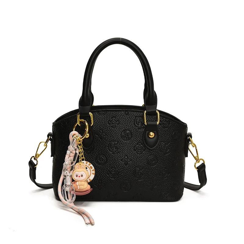 ​2025 Monogram Shoulder Bag, Vintage Pebble Grain Crossbody Purse Lightweight & Adjustable, Large Capacity Tote for Women Work