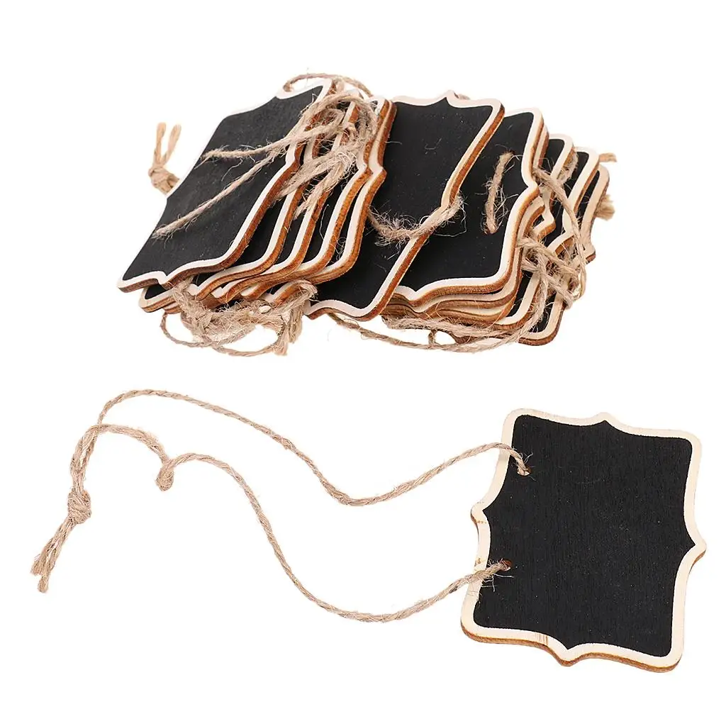 Pack of 1 Sided Vintage Chalkboard Message BlackBoard cm Hanging String for Wedding