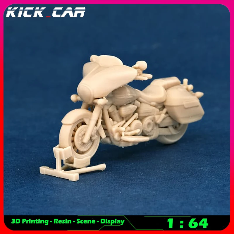 Kicarmod 1/64 Motorrad (ohne Jiffy-Ständer) Modellauto Diorama ungefärbtes Harz Garage Szene Dekoration Simulation Szene Spielzeug – Detail 2
