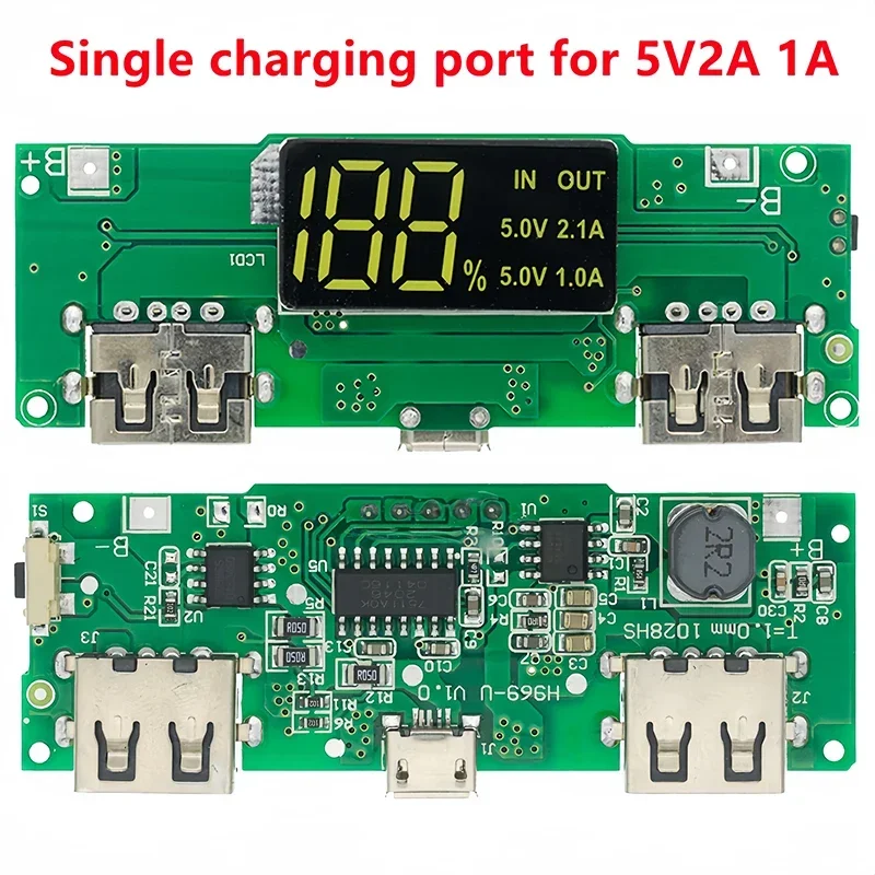 18650 Charging Board Dual USB 5V 2.4A Mobile Power Bank Module 186 50 Lithium Battery Charger Board Circuit Protection