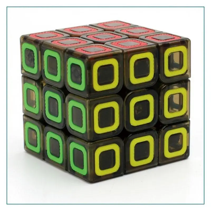 Transparent 3x3x3 Speed Magic Cube Dot Pattern Professional Puzzle Cube Educational Stress Relief Game Toy For Kids Adults