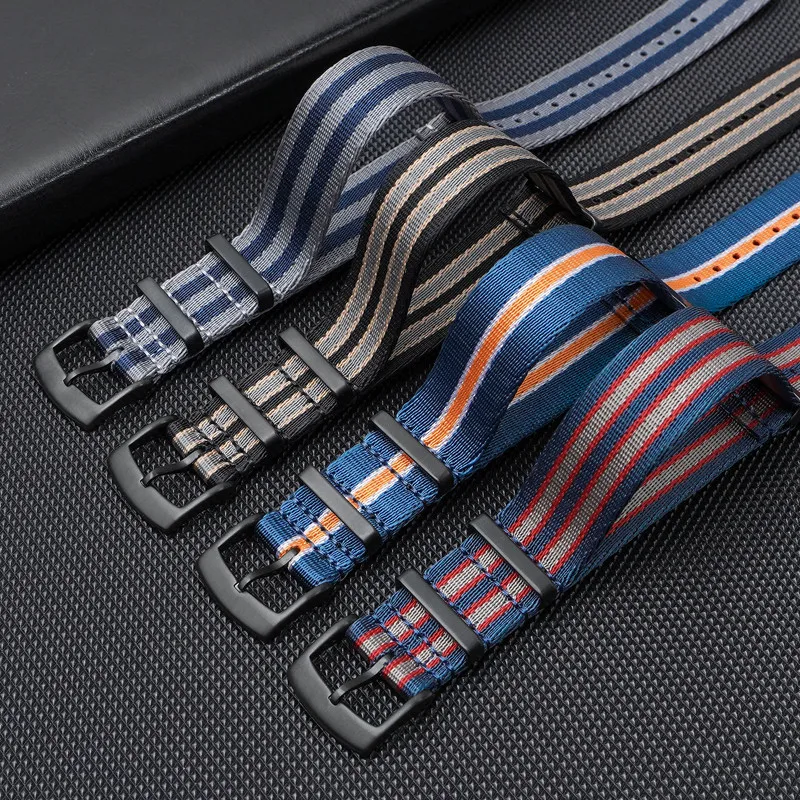 Woven Nylon Strap 18mm 20mm 22mm 24mm for Omega for Tudor Men Women Military Canvas Wristband Watch Band for Seiko