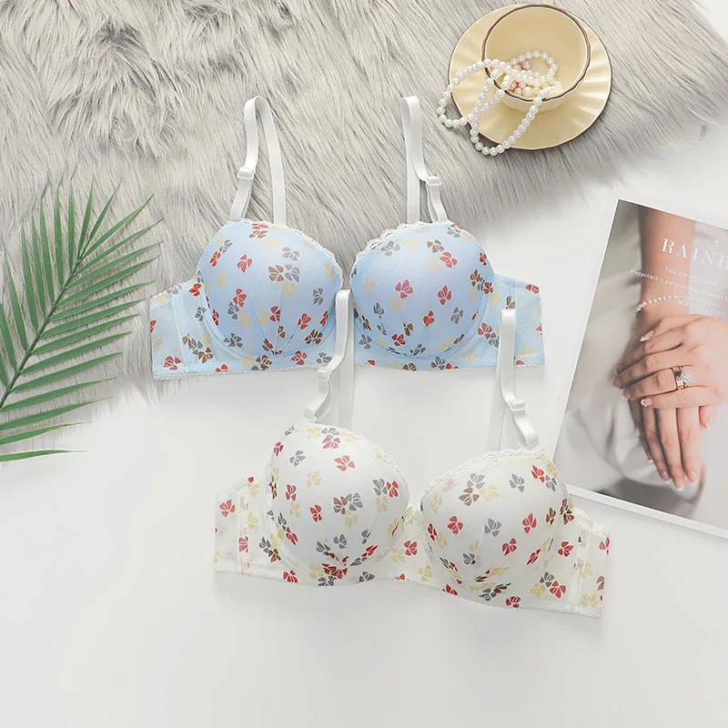 2-teilig Sexy Dessous für junge Frauen, atmungsaktiver und stilvoller Push-up-Form-BH, Bügel-BH