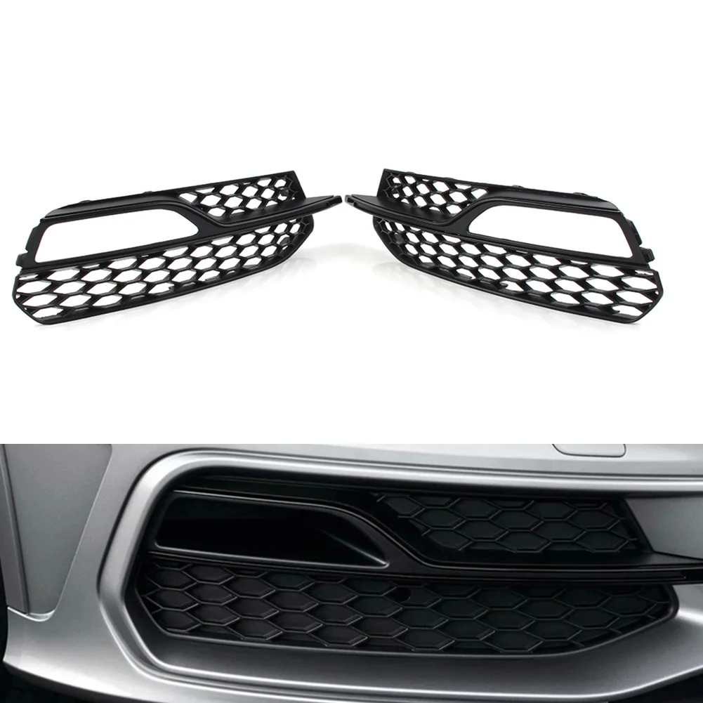 

Black Car Honeycomb Mesh Front Bumper Fog Light Grille Cover For Audi A3 S-Line S3 2013 2014 2015 2016 2017