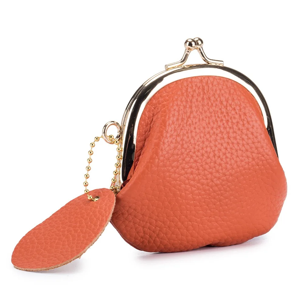 

Classic Card Holder PU Leather Coin Purse Storage Bag Kiss Clasp Lock Small Purse Bag Handbag Money Bag Clutch Lipstick Bag Male