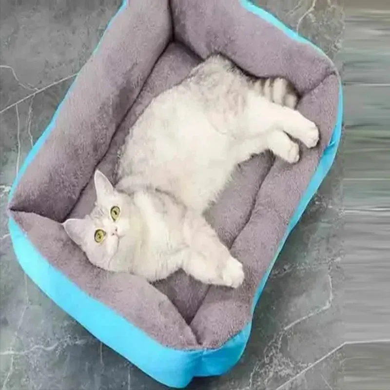 Large Pet Cat and Dog Bed Warm Comfortable Dog House Soft PP Cotton Nest Dog Basket Mat Autumn and Winter Waterproof Cat Bed