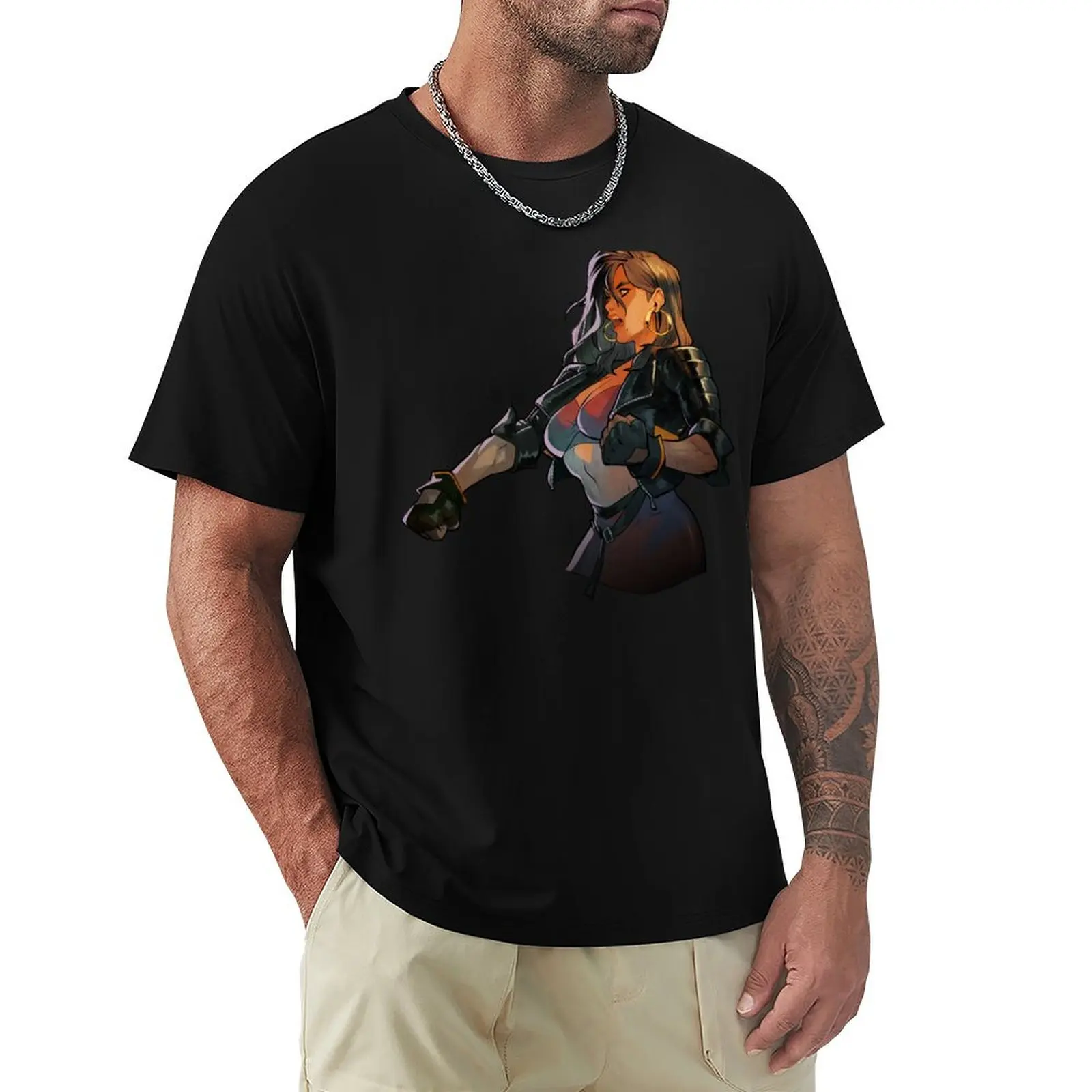 blaze fielding - street of rage 4 T-Shirt custom shirt heavyweights plain black t shirts men