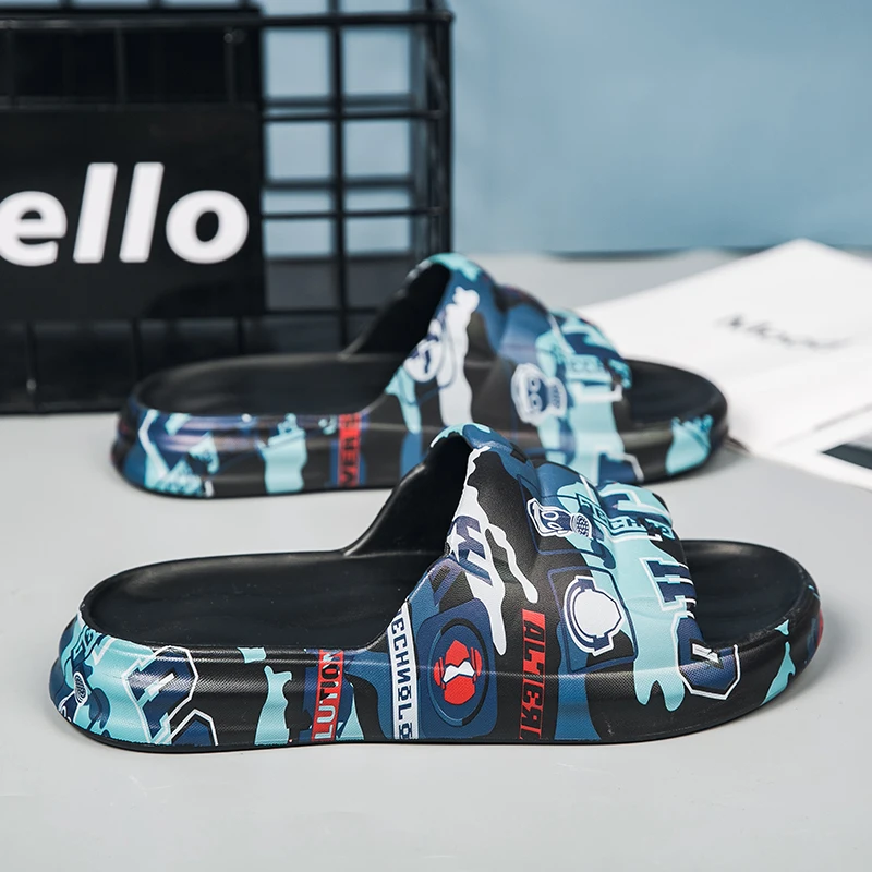 

Летние пляжные тапочки, удобные дышащие домашние и уличные сандалии для мужчин и женщин, очень большие размеры 46 47