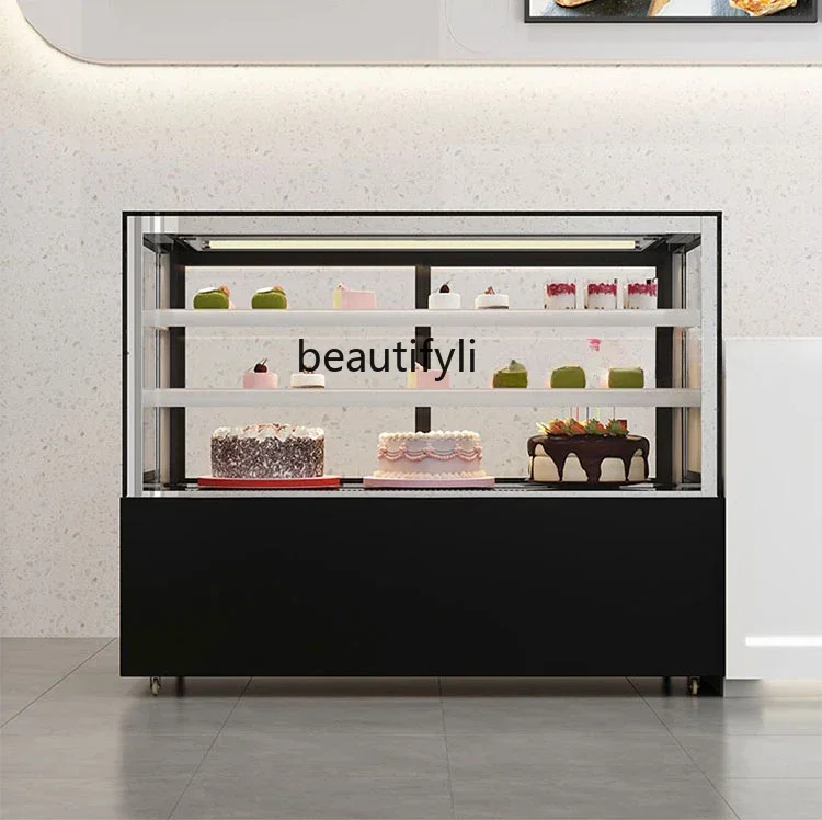 ss 26 Cake Counter Commercial Desktop Bar Cabinet Desktop Air-Cooled Dessert Refrigerated Cabinet Drinks Fruit Fresh Cabinet