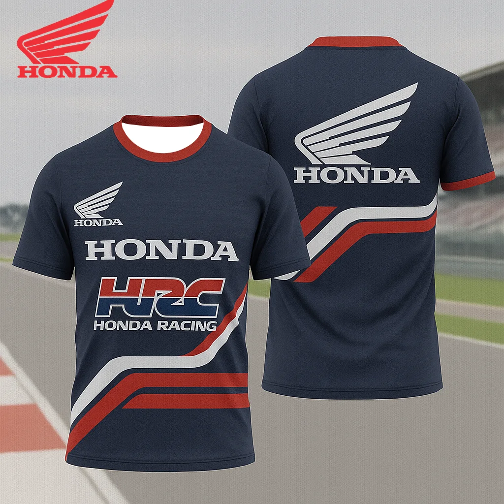 

Honda HRC Classic Racing T-shirt Summer Men's and Women's Outdoor Cycling Extreme Sports Breathable Speed Drying Round Neck Top