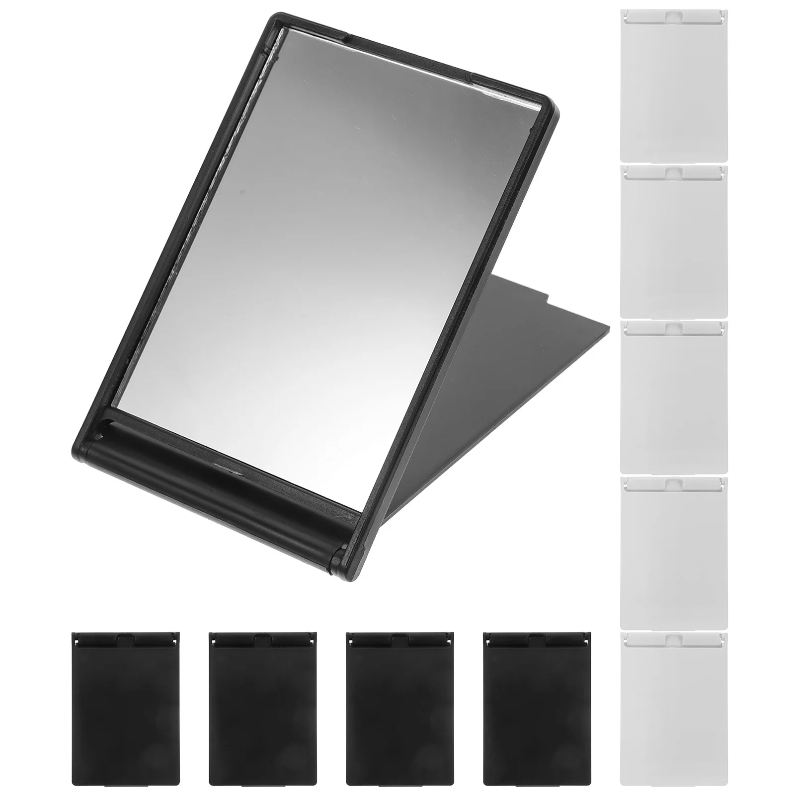 10 قطع مرآة مكياج صغيرة مستطيلة قابلة للطي، مرآة صغيرة محمولة للسفر لمحفظة النساء، مرايا يدوية صغيرة