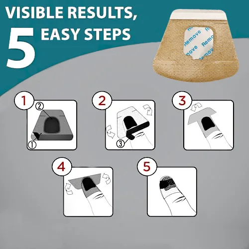 Remendo de fungo de unha à prova d'água, adesivo de correção de unhas encravadas, adesivo de cuidados cinza para unhas danificadas, ferramentas de cuidados com os pés