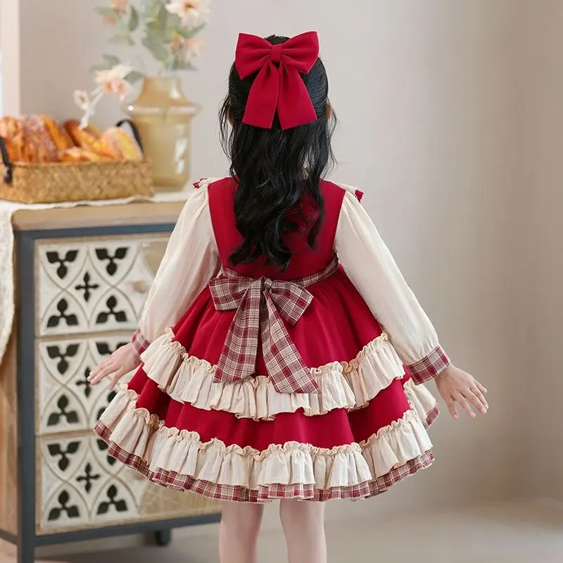 Baby Girl Lolita Princess Dress Spring and Autumn New Children's Long Sleeve Birthday Dress