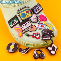 楽器の靴のチャーム,衣類,ギター,バイオリン,靴のクリップの装飾,バッグ,アクセサリーに適しています,1個