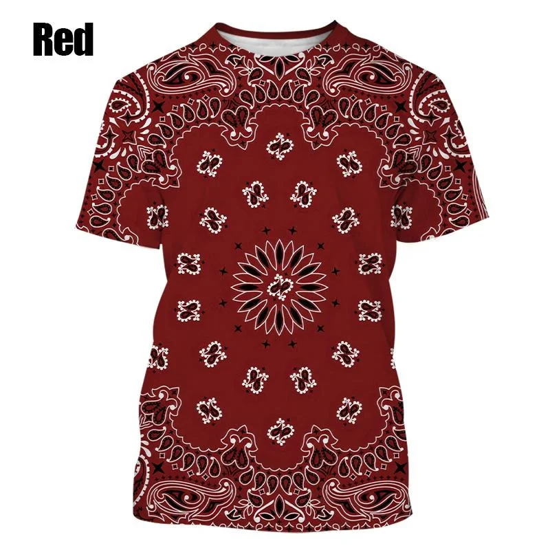 

New Harajuku 3D Print Persia And India Paisley Pattern T Shirt For Men Hinduism Spiritual Totem Graphic Tee Shirts T-shirts Tees