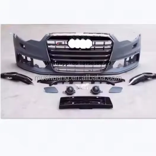 

High Quality ABS Plastic Front BumperAu-di A6 C7 S6 Style Auto Body Kit Easy Installation All Accessories for 2013-2015 Vehicles