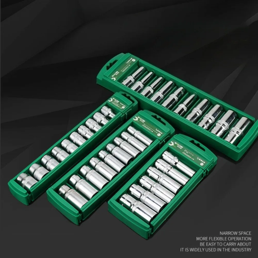 

CRV 1/2 3/8 1/4 Inch Wrench Socket Set Head Ratchet Spanner Lengthened Impact Socket Adapter Auto Repair Combination Accessories