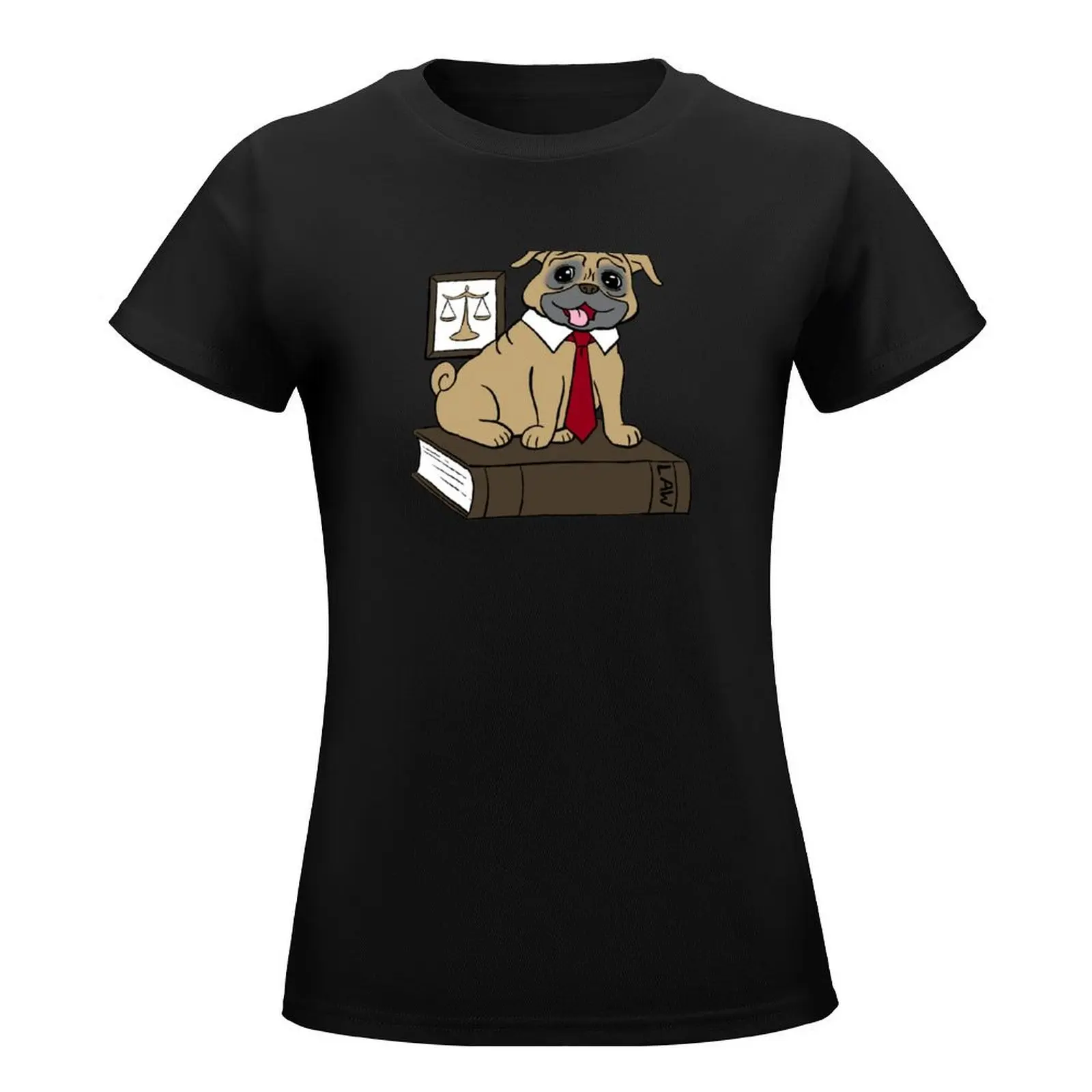 Pug Lawyer T-Shirt oversized animal print shirt for girls female t-shirt dress for Women plus size