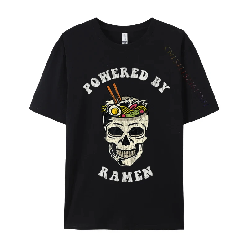 

Powered By Ramen Japanese Skull Noodles Hip hop Men Graphic Custom Tops & Tees Autumn Cotton Top T-shirts Comfortable