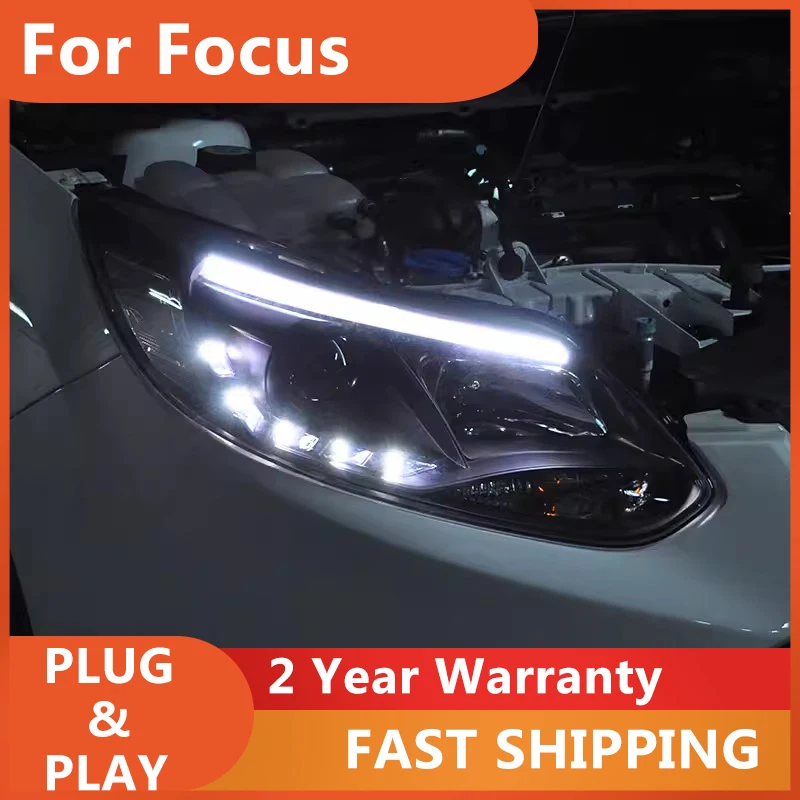 

Car Accessories for Ford Focus Headlight 2012-2014 Focus Head Light DRL Turn Signal Low High Beam Projector Lens