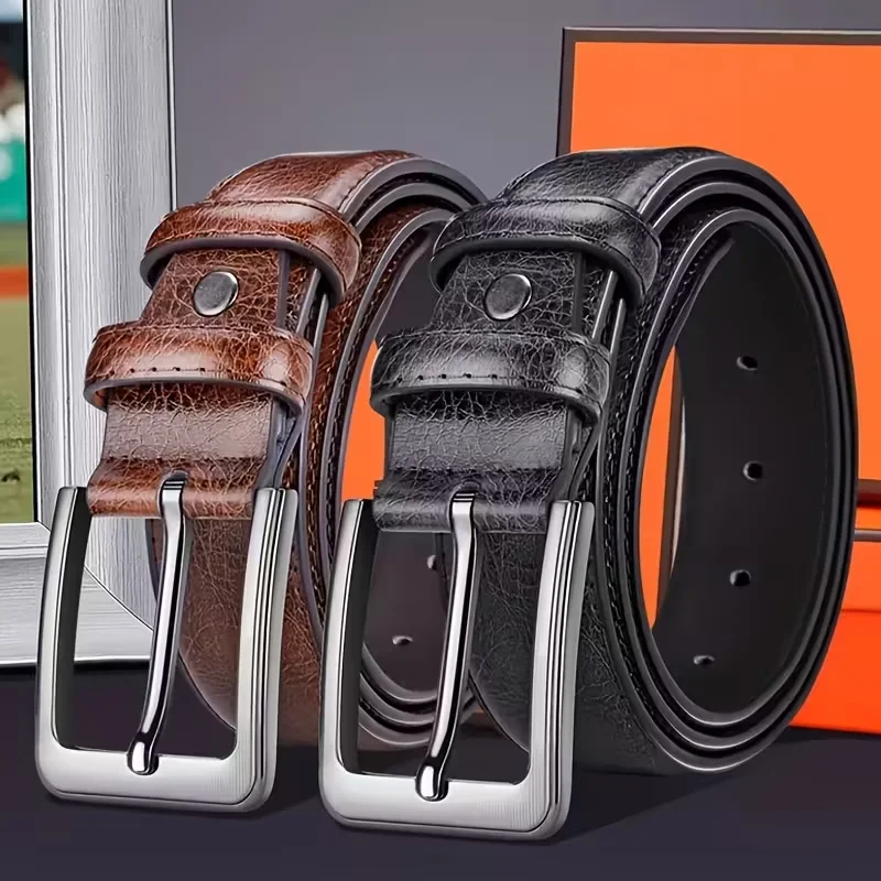 New High quality men's belt casual fashion business luxury brand belt Jeans Versatile Decorative Belt for men image 3