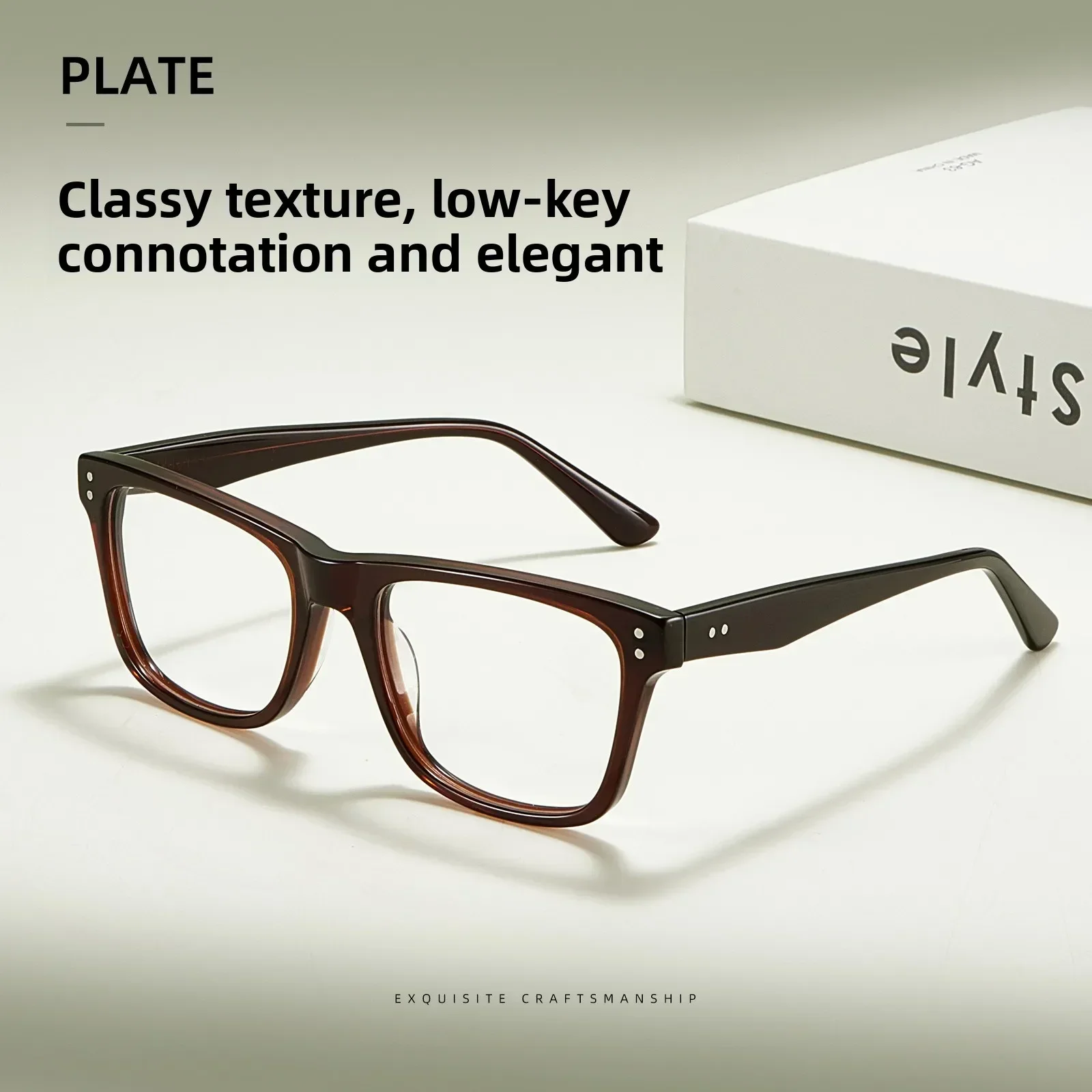 

Очки Ollymurs из ацетата с фотохромными линзами, прогрессивные, новые, модные, простые квадратные мужские оптические очки ручной работы