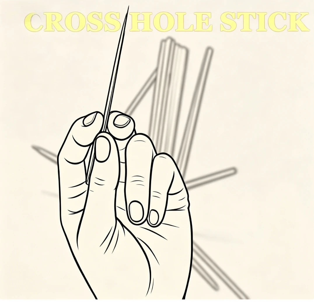 

Cross Hole Stick Close Up Magic Tricks Visual Magic Effect Props Magician Stick Jumping in Hole Street Mentalism Funny Illusions