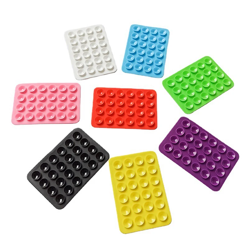 

1PC Double Side Silicone Suction Pad For Mobile Phone Fixture Suction Cup Backed Adhesive Silicone Rubber Sucker Pad For Fixing