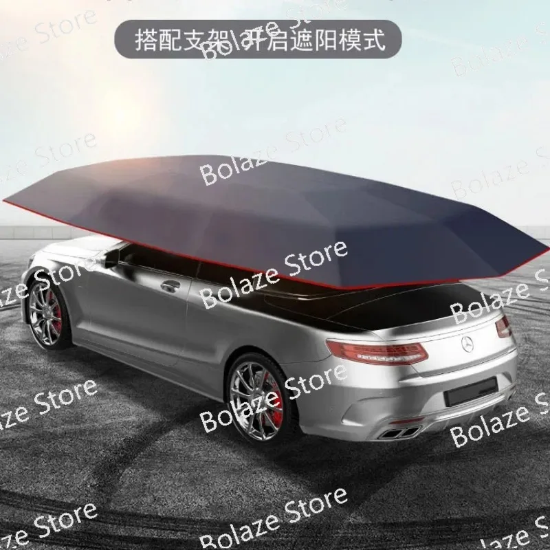 fully automatic car sunshade umbrella intelligent mobile garage roof thermal insulation sun protection cover folding car shed