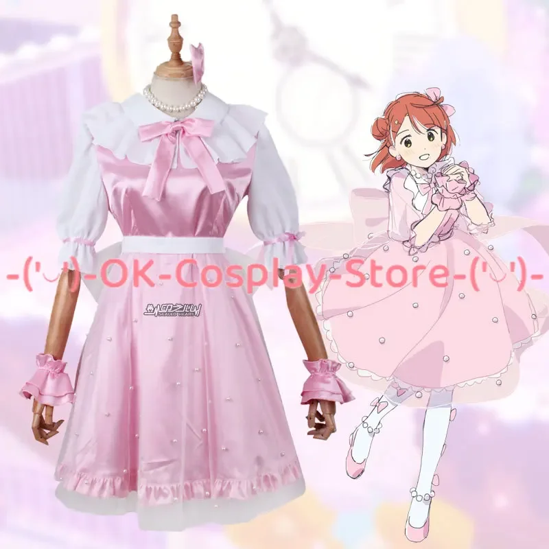 Anime Love Live! Nijigasaki Ayumu Uehara kostiumy Cosplay kobiety śliczna pokojówka sukienka różowy garnitur Lolita Halloween mundury wykonane na zamówienie