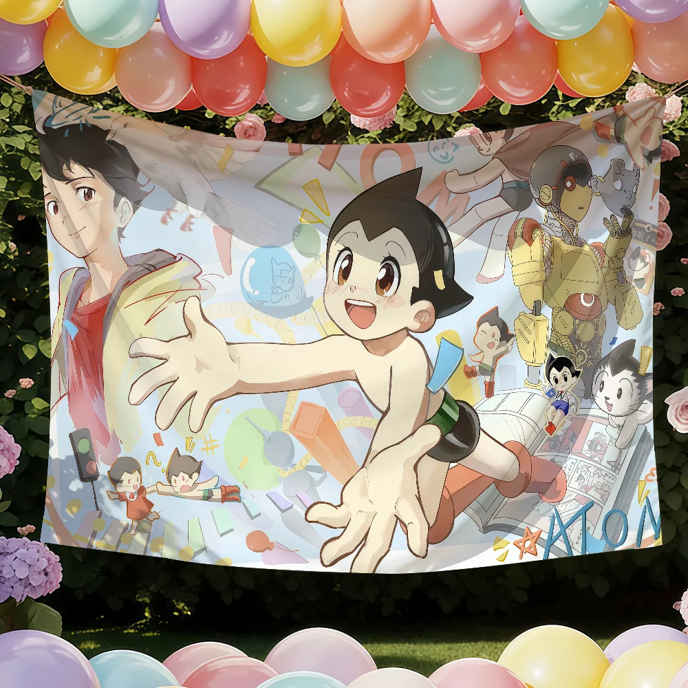 Bandera de dibujos animados de aventuras A-Astro Boy, adecuada para fiestas, clubes, decoración de pared interior y exterior, regalo
