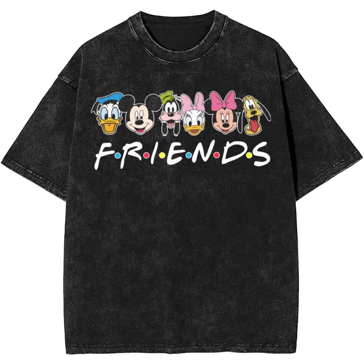 

Oversize Mickey Mouse Cartoon Accessories Shirts Washed Style Men Women T-Shirt Vintage Top Tee Shirt Streetwear